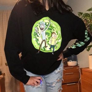 Black Rick and Morty sweatshirt hoodie